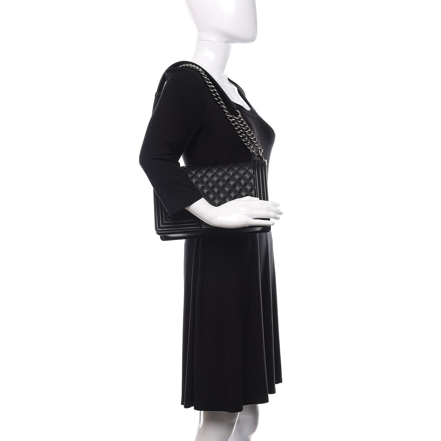 Chanel Caviar Quilted New Medium Boy Flap Black 3 of 12
