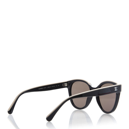 Chanel Acetate CC Butterfly Sunglasses 5414 Black Beige 4 of 9