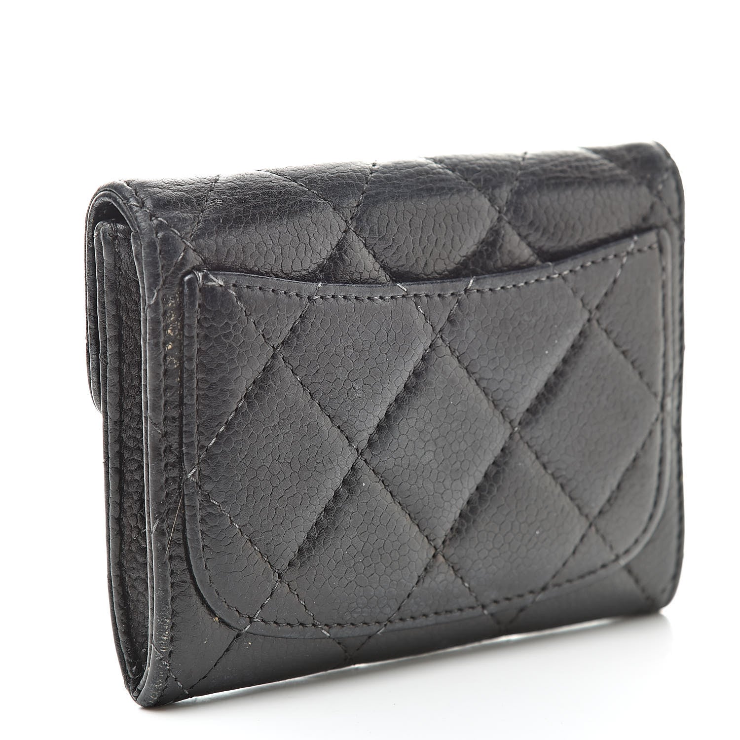Chanel Caviar Quilted Flap Card Holder Black 3 of 15