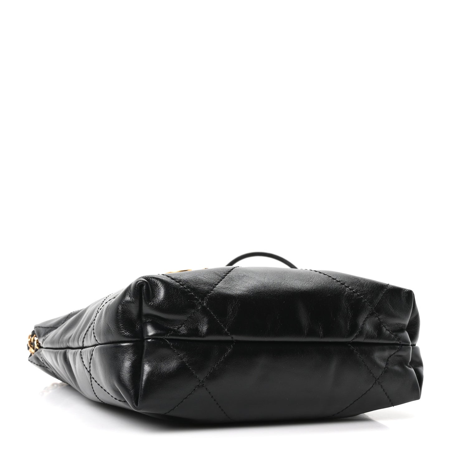 Shiny Calfskin Quilted Mini Chanel 22 Black
