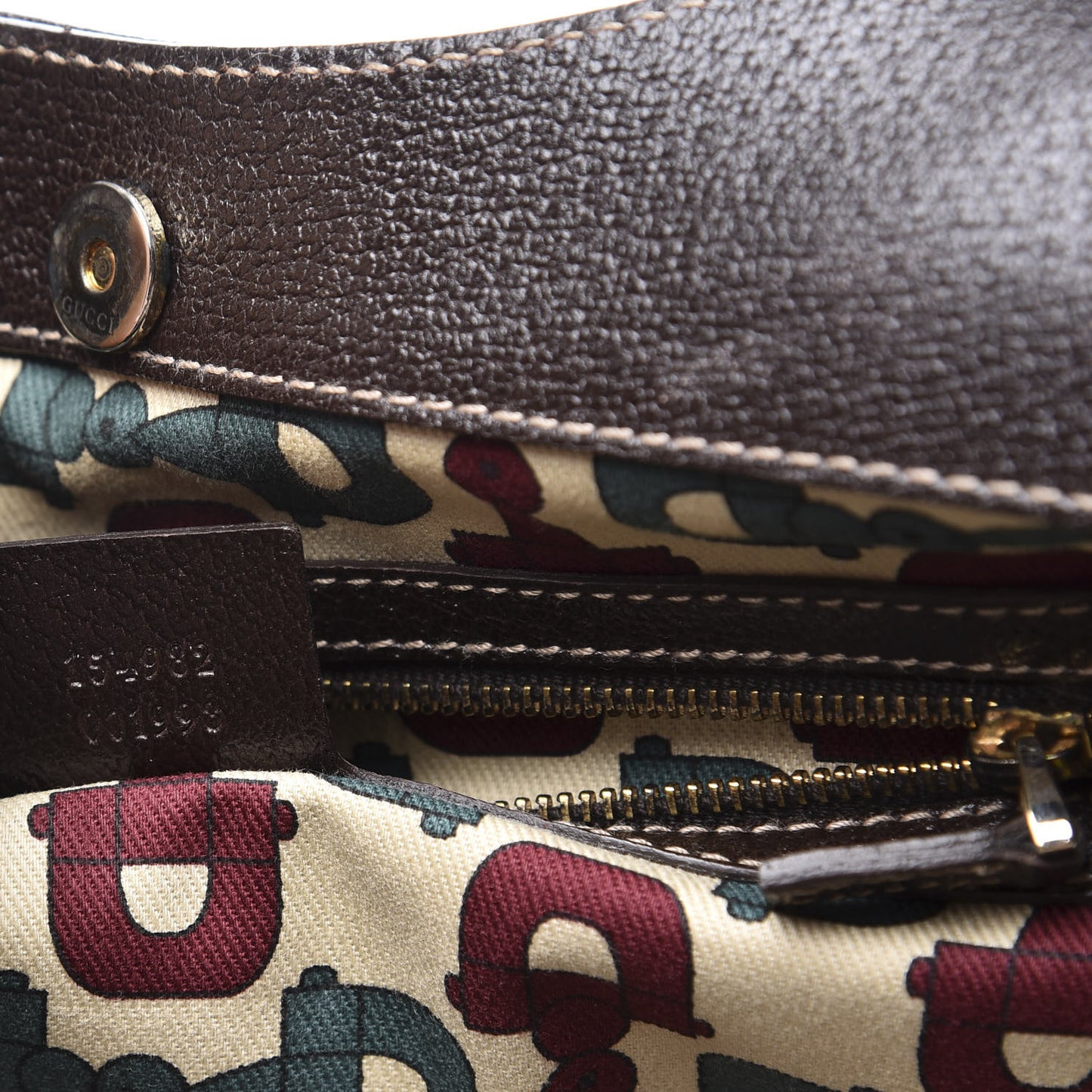 Monogram Suede Medium Charmy Shoulder Bag Dark Brown