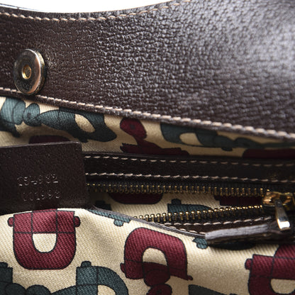 Gucci Monogram Suede Medium Charmy Shoulder Bag Dark Brown 8 of 9