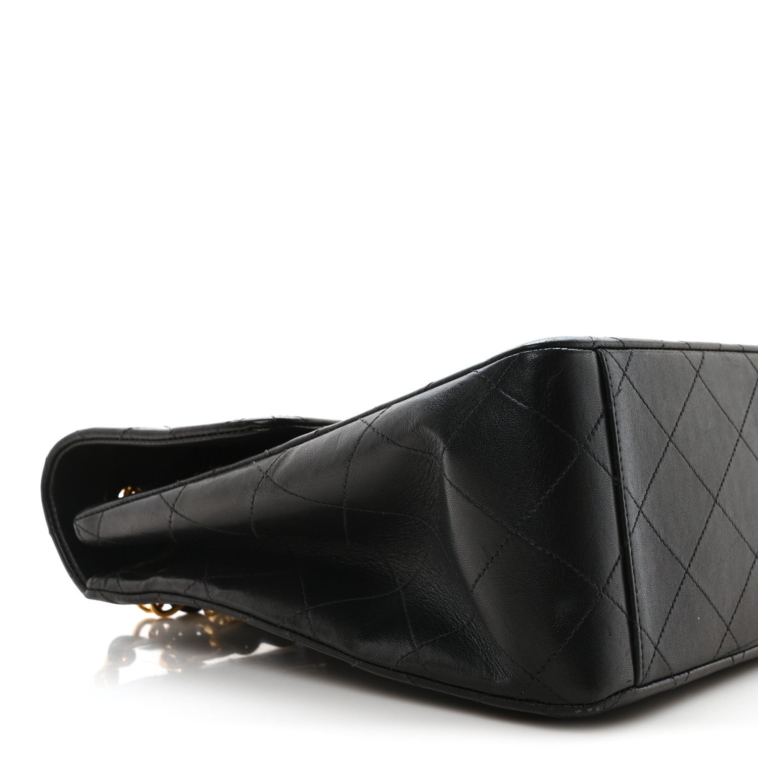 Chanel Lambskin Quilted XL Jumbo Single Flap Black 9 of 10