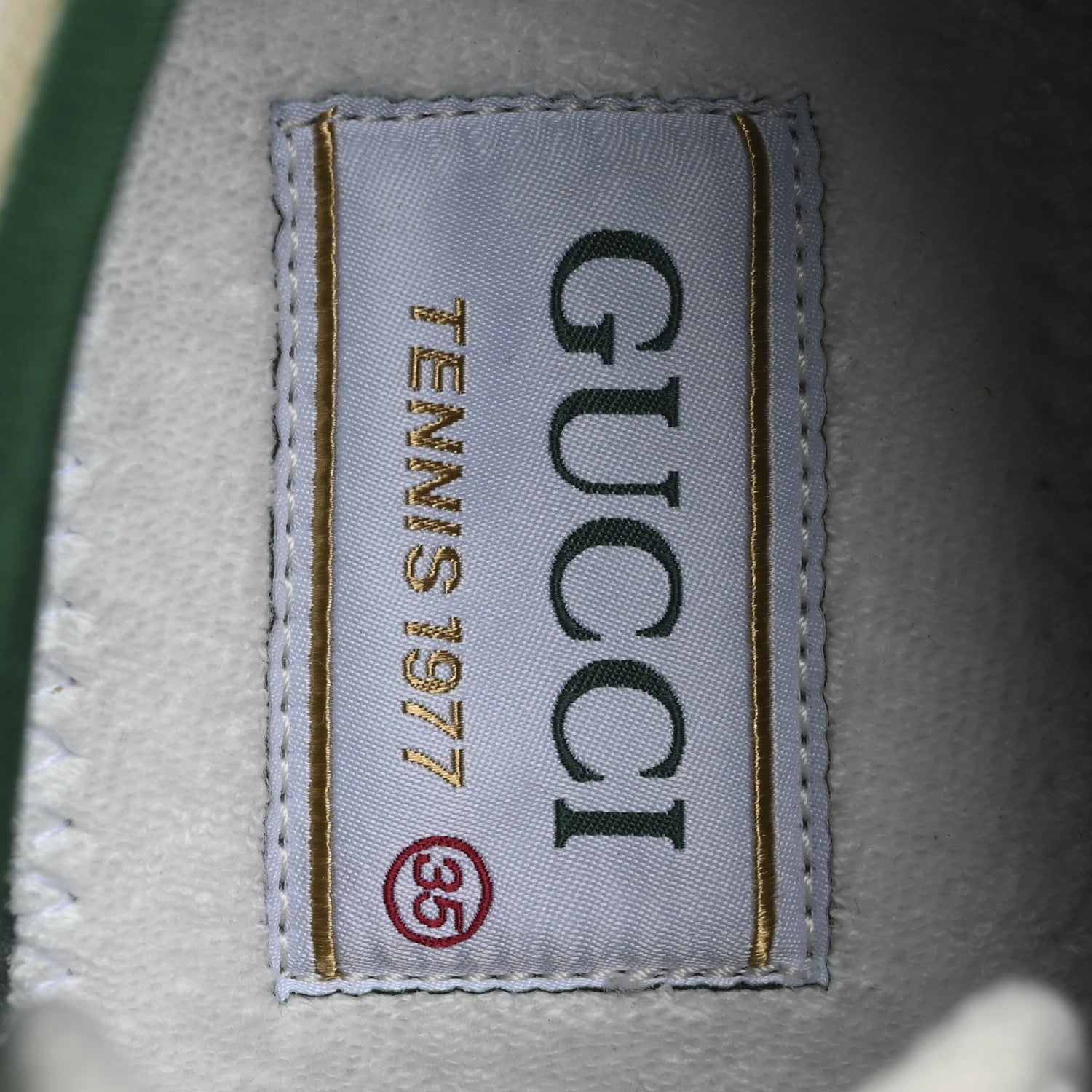Gucci Canvas Web Womens 1977 Tennis Sneakers 35 Burro Mystic White 7 of 9