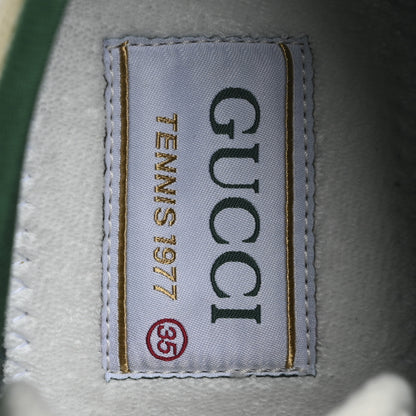 Gucci Canvas Web Womens 1977 Tennis Sneakers 35 Burro Mystic White 7 of 9