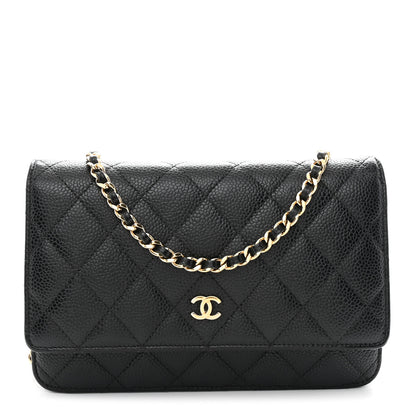Chanel Caviar Quilted Wallet On Chain WOC Black 1 of 10