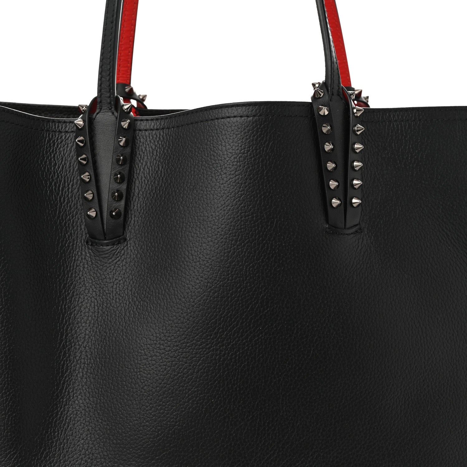 Christian Louboutin Calfskin Spikes East West Cabata Tote Black 9 of 12