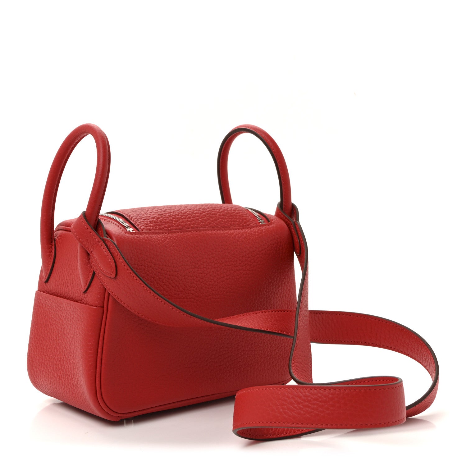 Hermes Taurillon Clemence Mini Lindy 20 Rouge Radieux 1809551