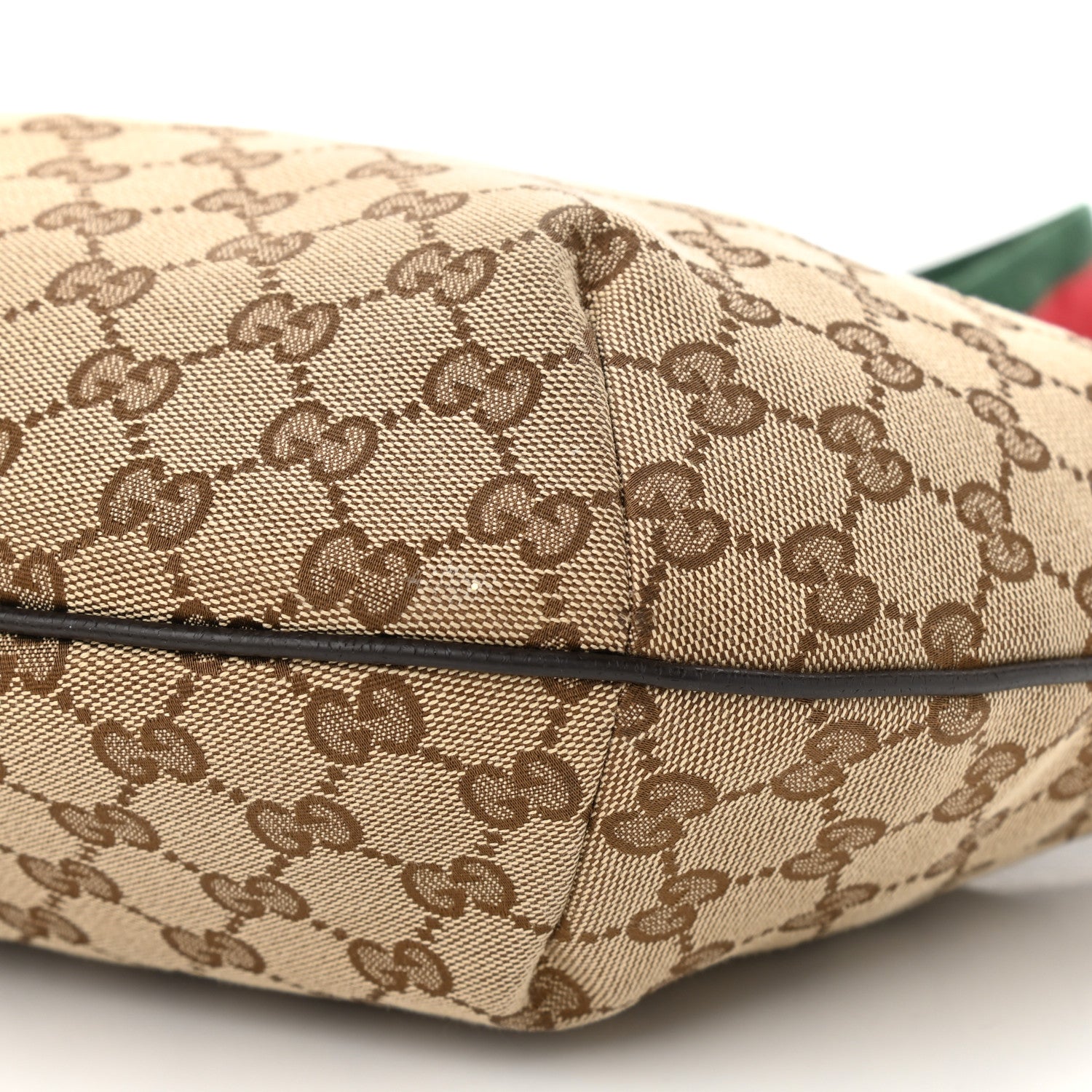 Gucci Monogram Web Medium Half Moon Hobo Dark Brown 10 of 10