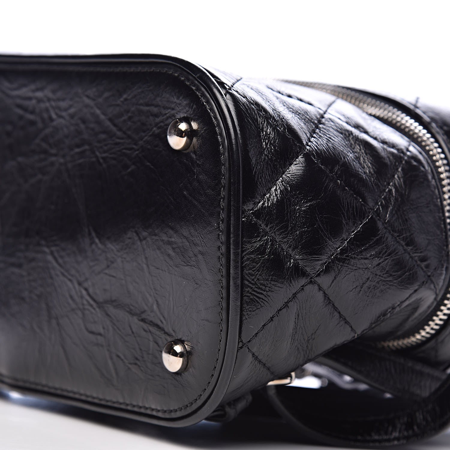 Chanel Crumpled Calfskin PVC Quilted Backpack Black 10 of 11