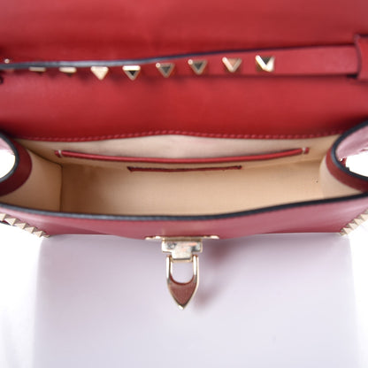 Valentino Garavani Vitello Medium Rockstud Flip Lock Crossbody Bag Rosso Valentino 6 of 7