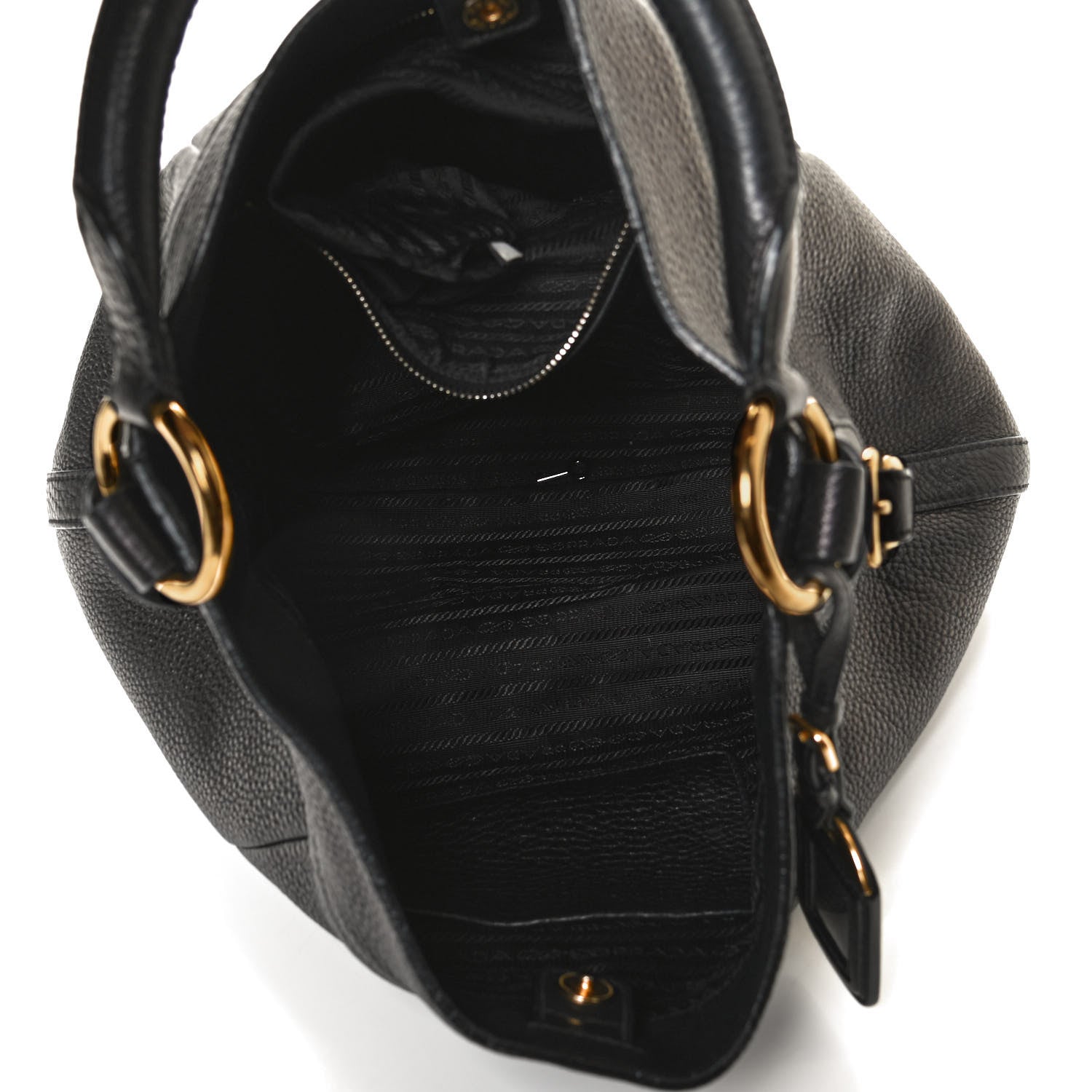 Prada Vitello Daino Hobo Black 5 of 11
