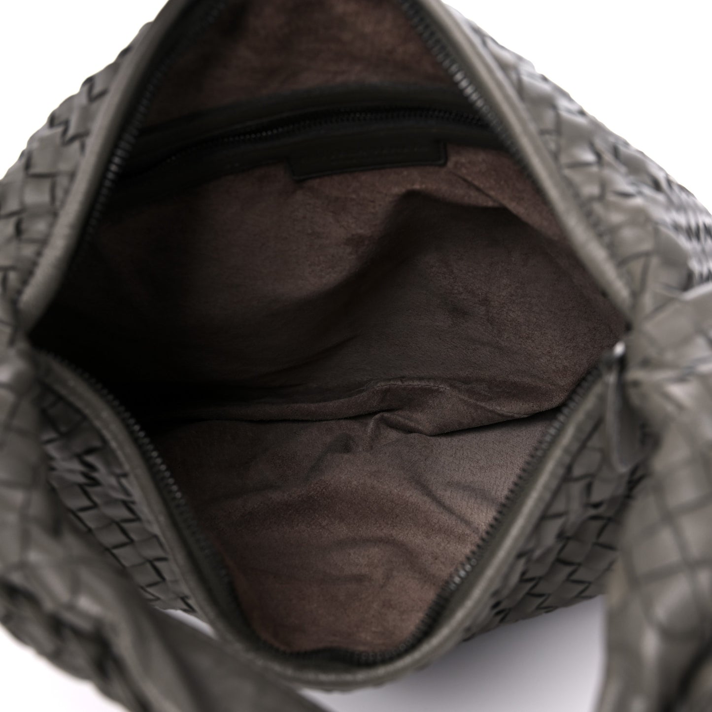 Nappa Intrecciato Small Veneta Hobo Grey
