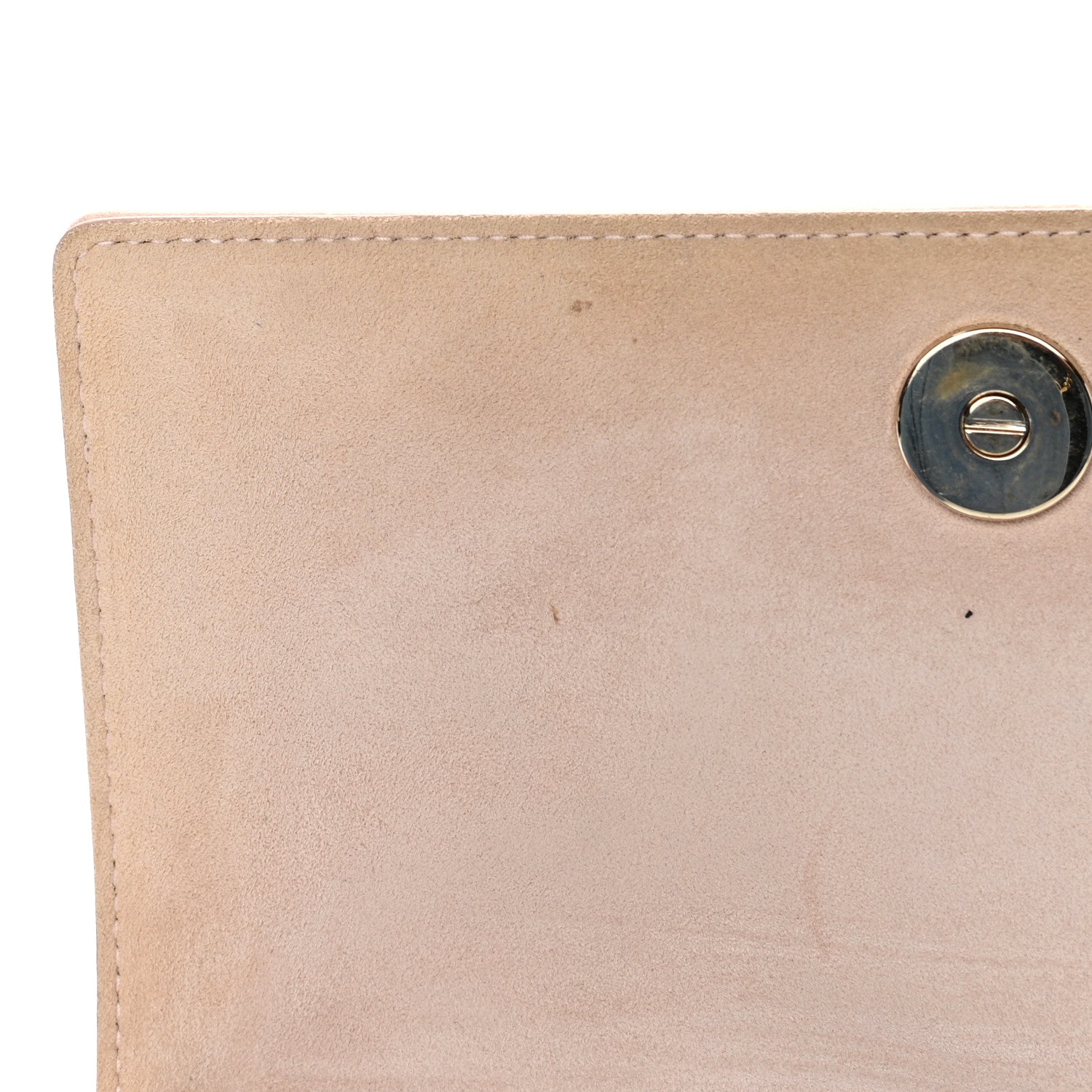 Christian Dior Grained Calfskin Diorama Wallet on Chain Pouch Nude 11 of 13