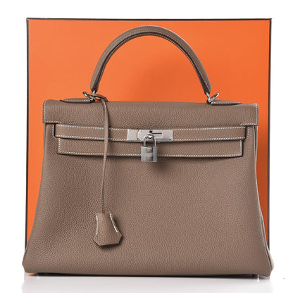 Hermes Togo Kelly Retourne 32 Etoupe 34 of 34