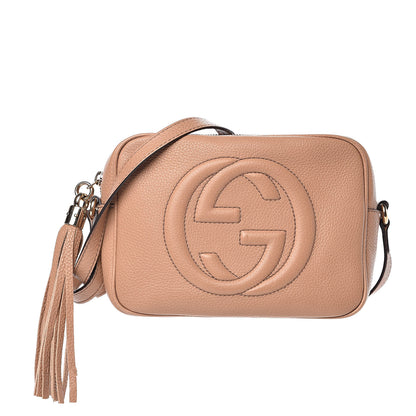 Gucci Pebbled Calfskin Small Soho Disco Bag Rose Beige 1 of 12