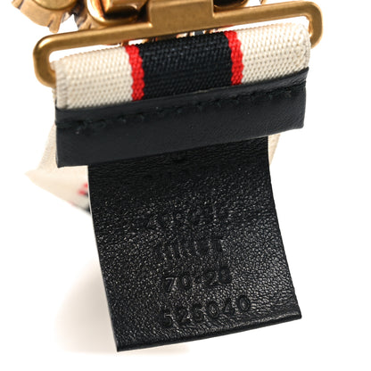 Gucci Jacquard Crystal Stripe Double G Belt 70 28 White 3 of 3