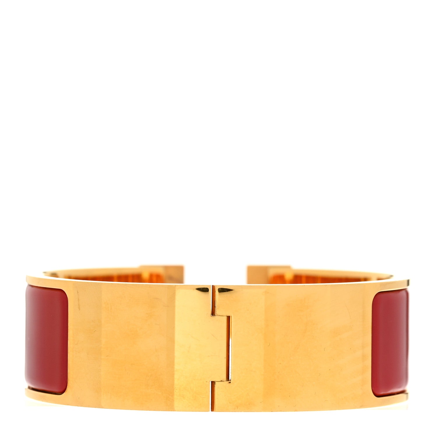 Hermes Enamel Wide Clic Clac H Bracelet PM Rouge Piment 3 of 5