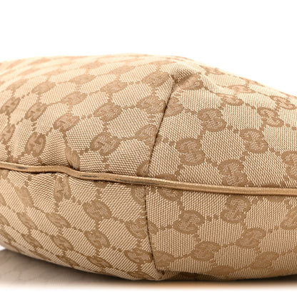 Gucci Monogram Web Medium Half Moon Hobo Gold Pink 10 of 10