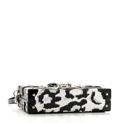 Louis Vuitton Sequins Leopard Petite Malle Black Gris 3 of 10