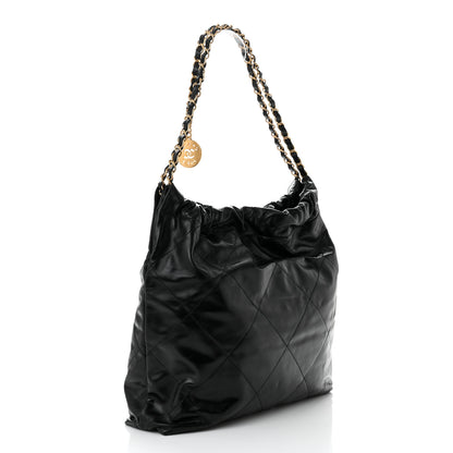 Chanel Shiny Calfskin Quilted Chanel 22 Black 4 of 11