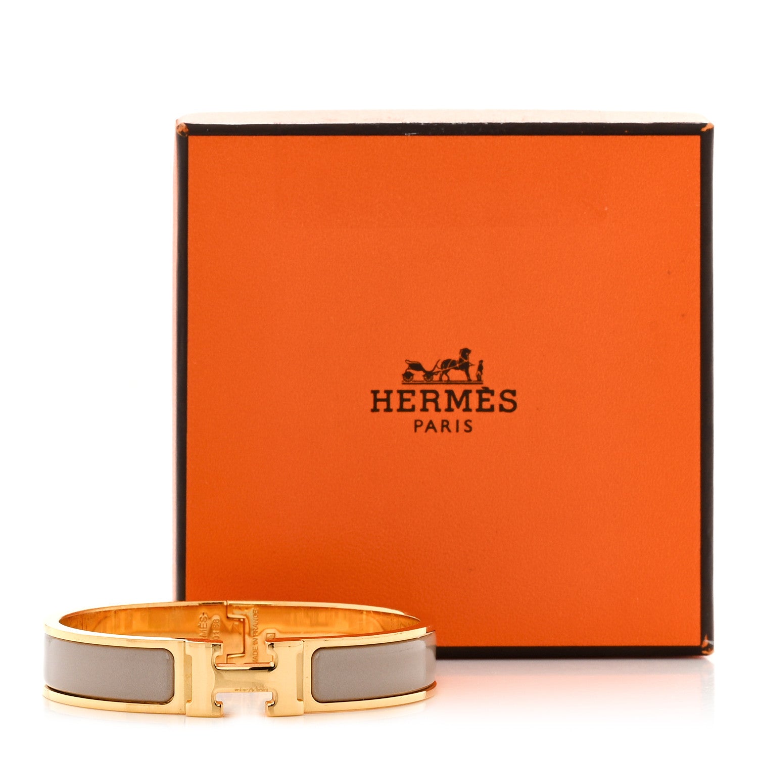 Hermes Enamel Narrow Clic Clac H Bracelet GM Marron Glace 7 of 7