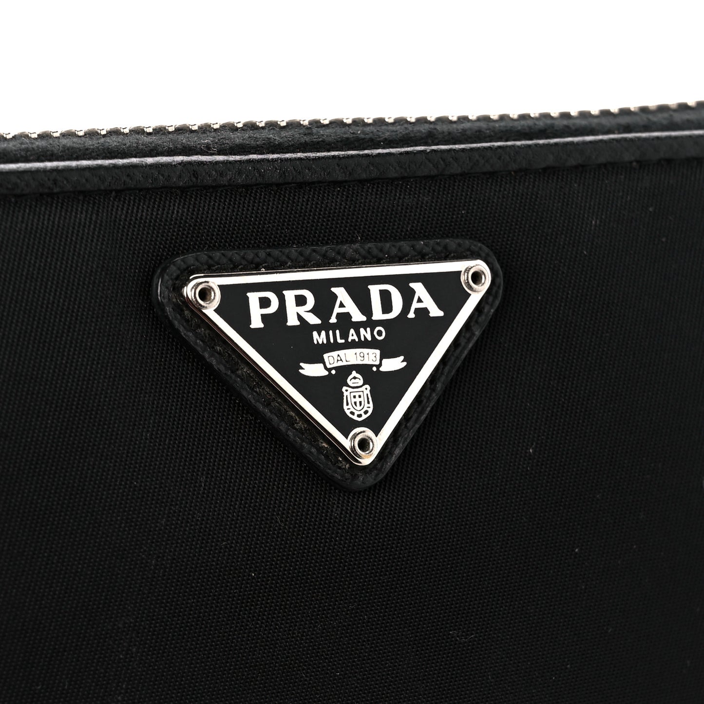 Tessuto Nylon Zip Around Wallet Black