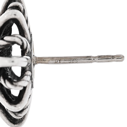 David Yurman Sterling Silver Diamond 16mm Starburst Earrings 5 of 5
