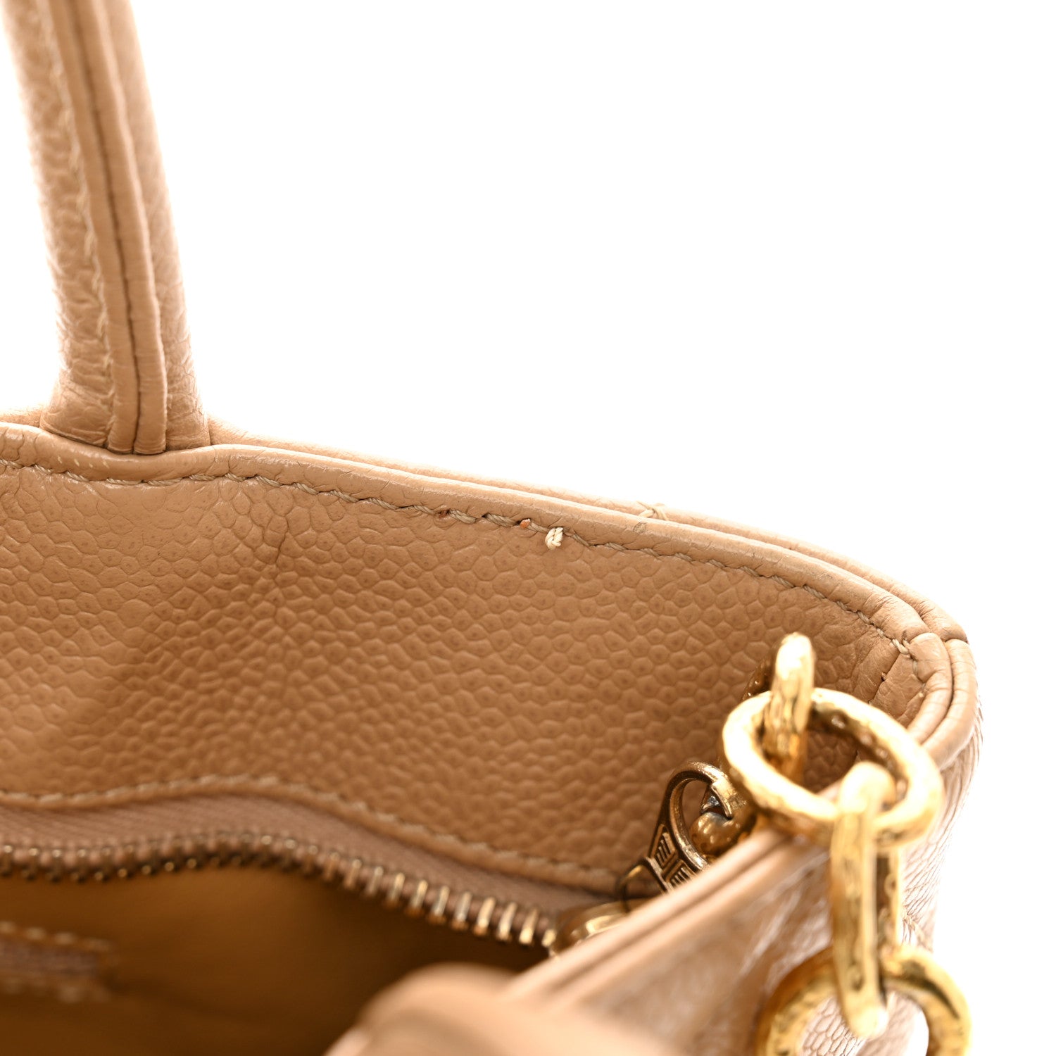 Chanel Caviar Quilted Medallion Tote Beige 12 of 12