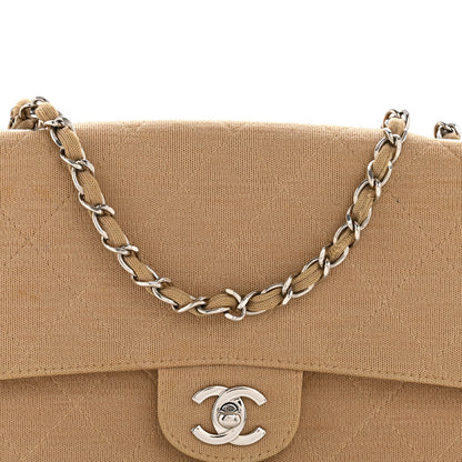 Chanel Jersey Quilted Medium Single Flap Beige 8 of 16