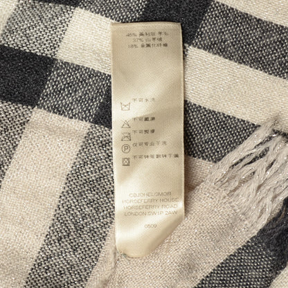 Burberry Merino Wool Cashmere Check Lightweight Scarf 11 of 12