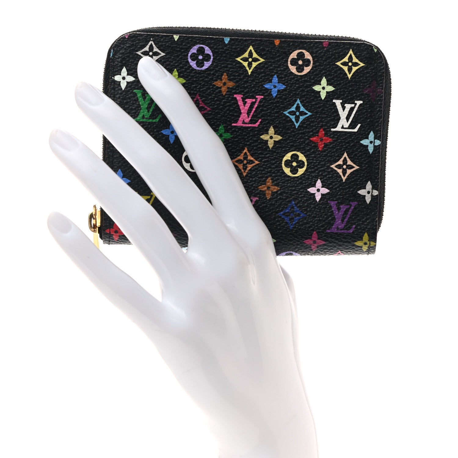 Louis Vuitton Monogram Multicolor Zippy Coin Purse Black Grenade 2 of 9