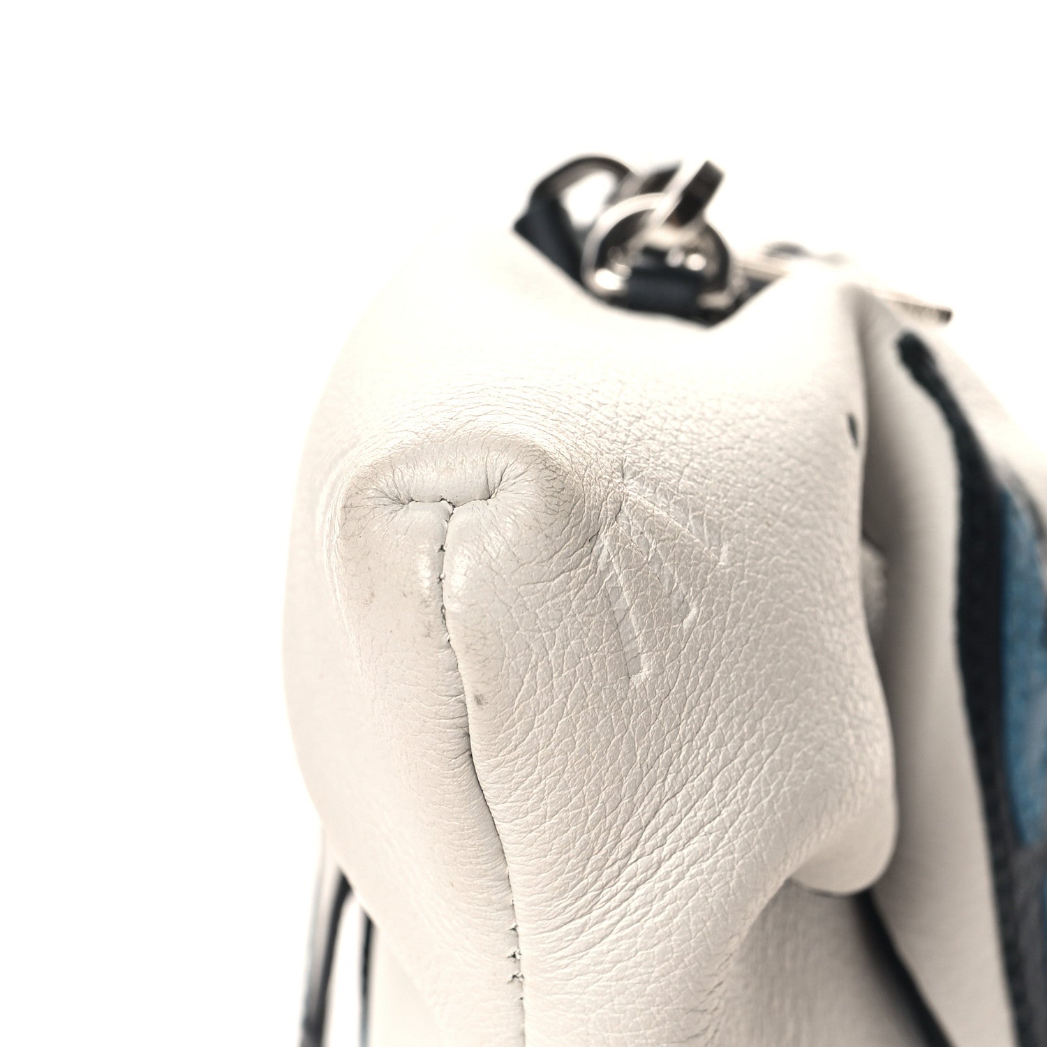 Loewe Calfskin Shearling Mini Bunny Crossbody Bag Black White Blue 11 of 11