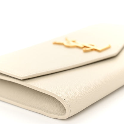 Saint Laurent SAINT LAURENT Grain De Poudre Monogram Uptown Chain Wallet Crema Soft 10 of 12