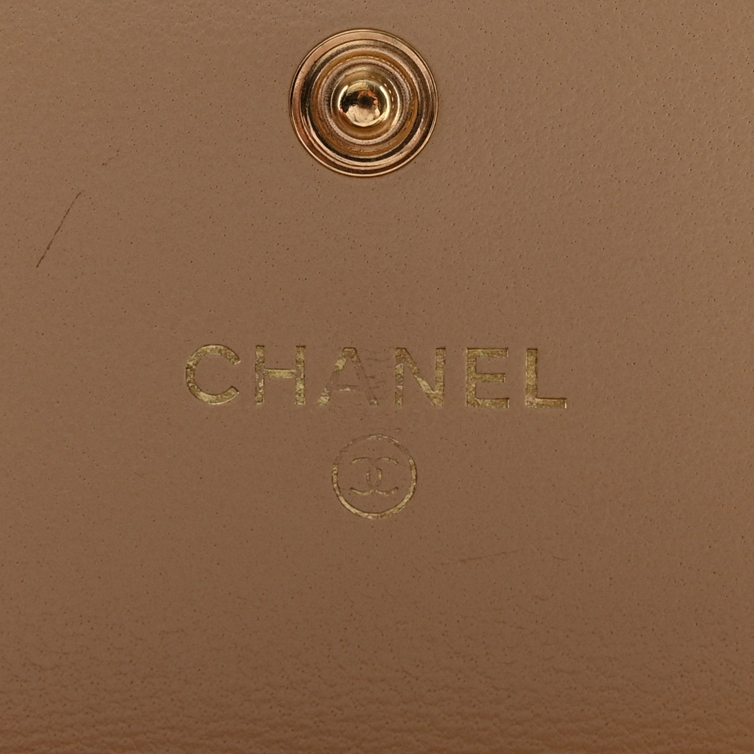 Chanel Shiny Goatskin Quilted Chanel 19 Flap Wallet Beige 6 of 13
