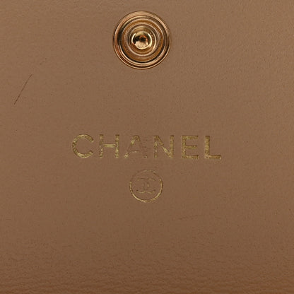 Chanel Shiny Goatskin Quilted Chanel 19 Flap Wallet Beige 6 of 13