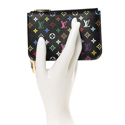 Louis Vuitton Monogram Multicolor Key Pouch Black Grenade 2 of 8
