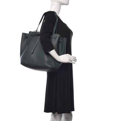 Celine Soft Grained Calfskin Small Belt Cabas Phantom Amazone 2 of 11