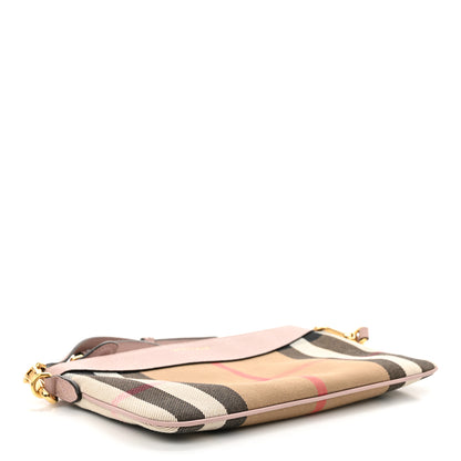 Burberry House Check Derby Peyton Crossbody Clutch Bag Pale Orchid 4 of 15