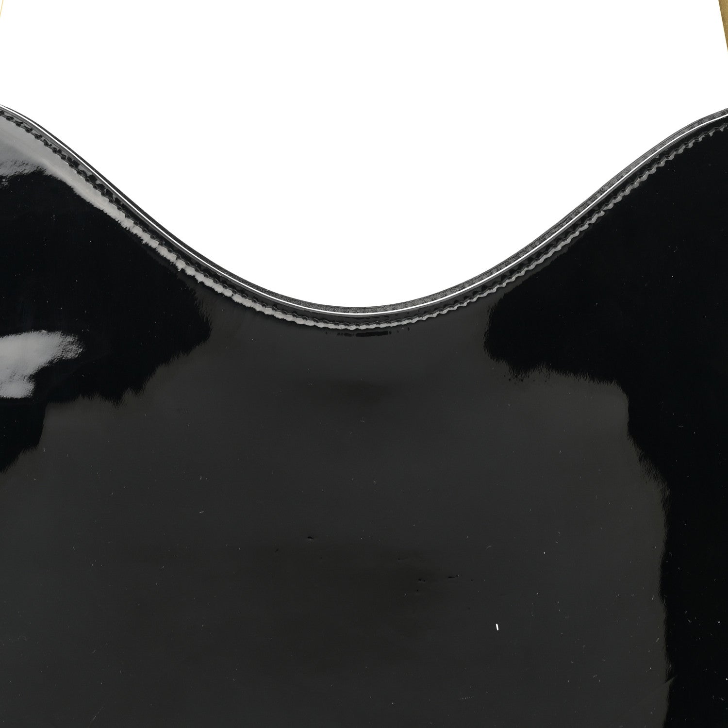 Saint Laurent Patent Calfskin Sadie Shoulder Bag Black 7 of 10