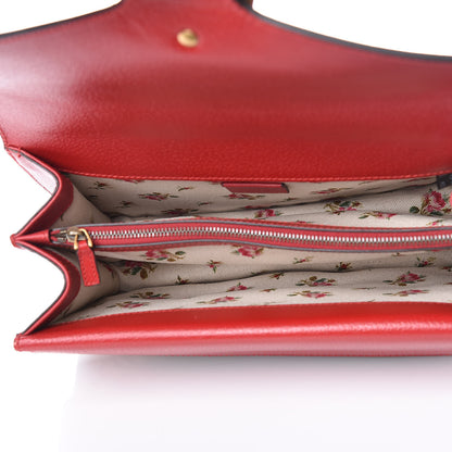 Gucci Calfskin Web Floral Embroidered Small Dionysus Shoulder Bag Hibiscus Red 5 of 9