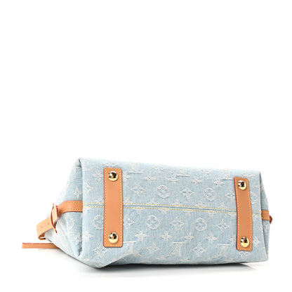 Louis Vuitton Monogram Denim CarryAll PM Sky Blue 5 of 10