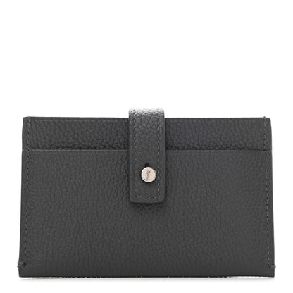 Saint Laurent Grained Calfskin Sac De Jour Souple Card Case Grey 1 of 7