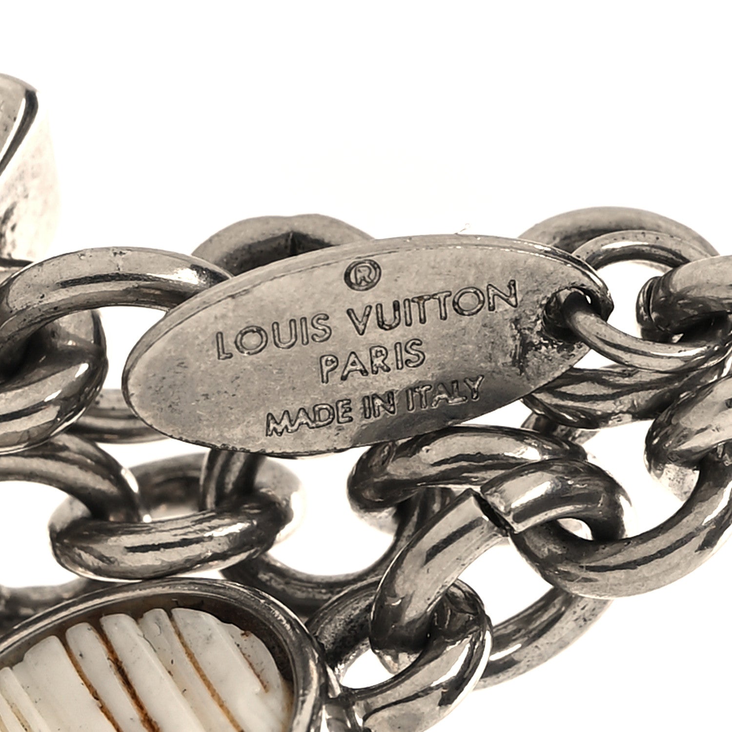 Louis Vuitton LOUIS VUITTON Fleur d Epi Bag Charm Ivory 3 of 5