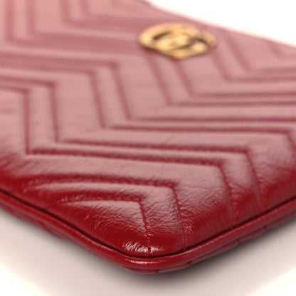 Gucci Azalea Calfskin Matelasse Heart GG Marmont Zip Pouch Romantic Cerise 9 of 9
