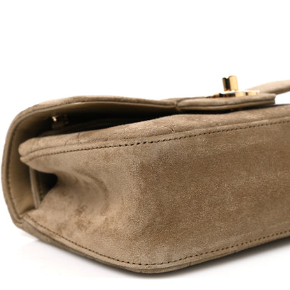 Chanel Suede Calfskin Mini Souplissimo Maxi Flap Dark Beige 9 of 12