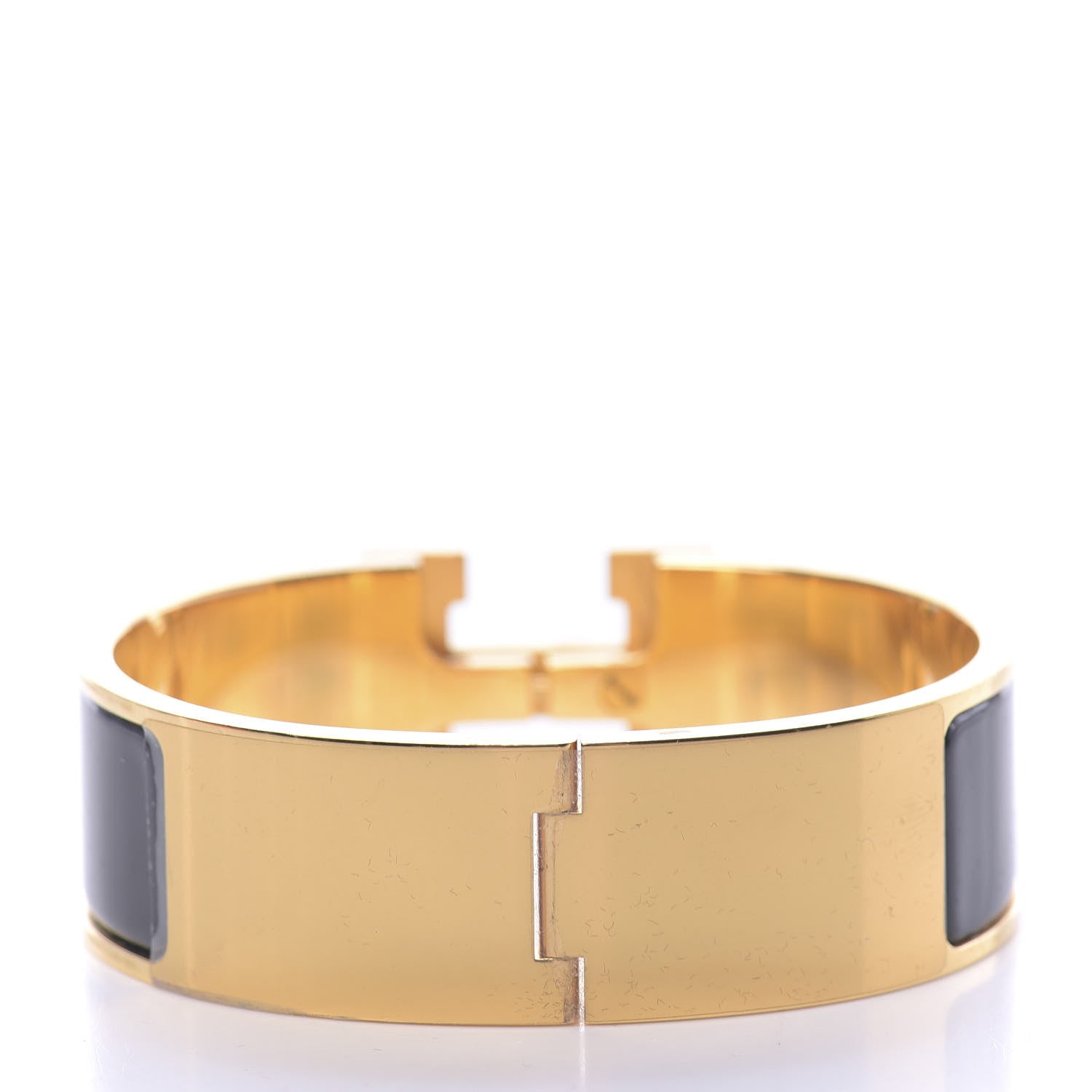 Hermes Enamel Wide Clic Clac H Bracelet PM Black 3 of 5