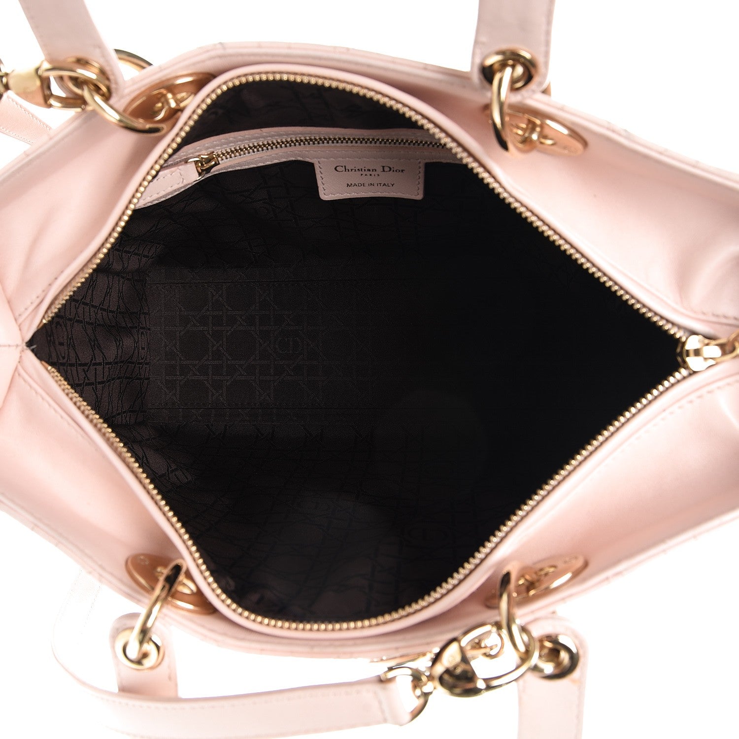 Christian Dior Lambskin Cannage Large Lady Dior Rose Poudre 6 of 17