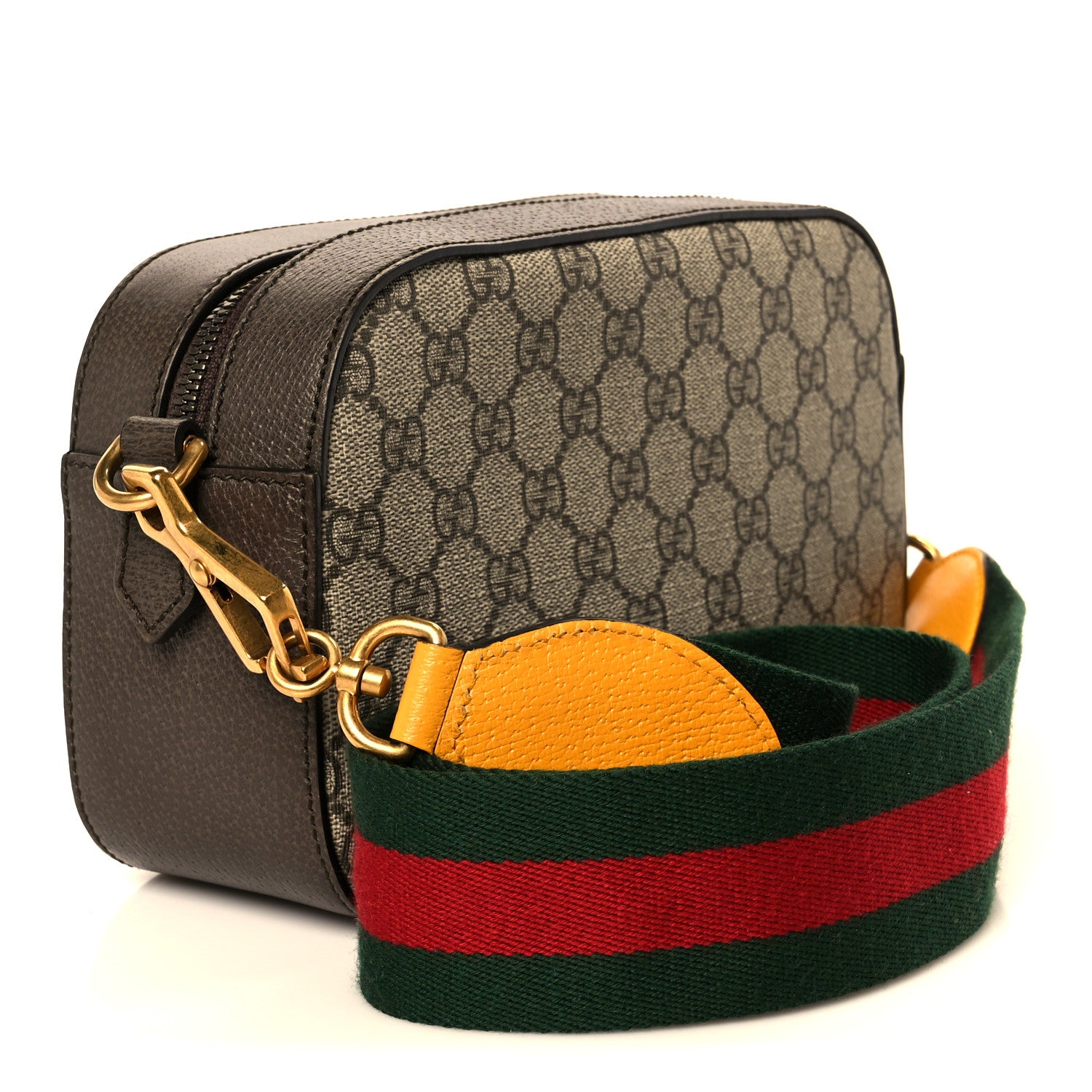 Gucci GG Supreme Monogram Web Neo Vintage Shoulder Bag Beige New Acero Crop 3 of 10
