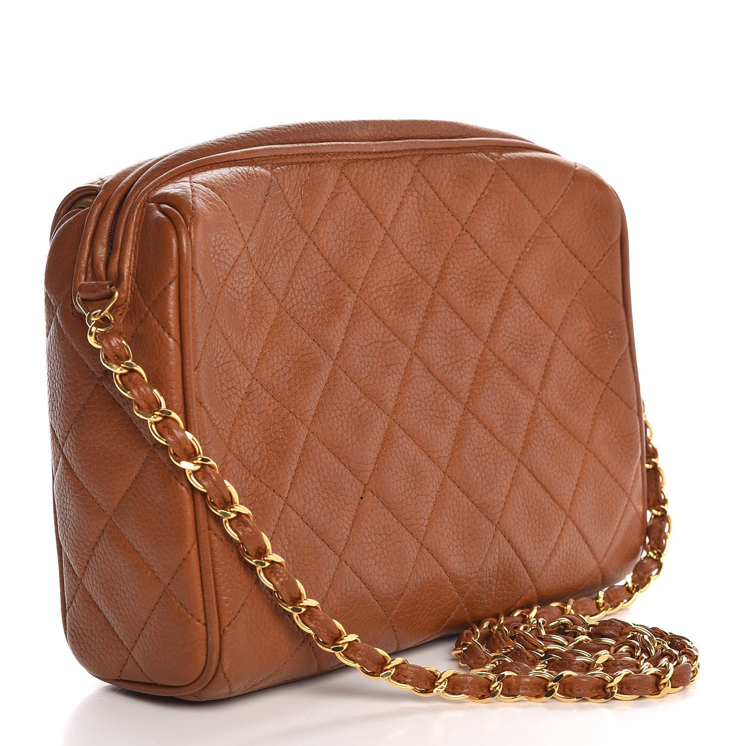 Chanel Caviar Quilted Camera Case Brown 3 of 11